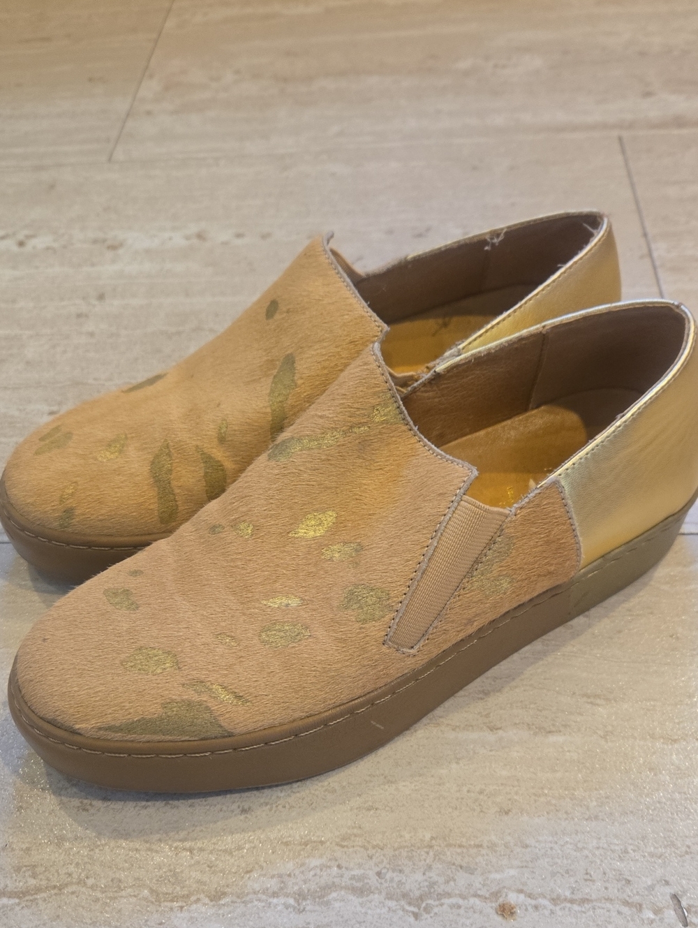 Free People Varsity Calf Hair Slip-On Loafer Sneakers